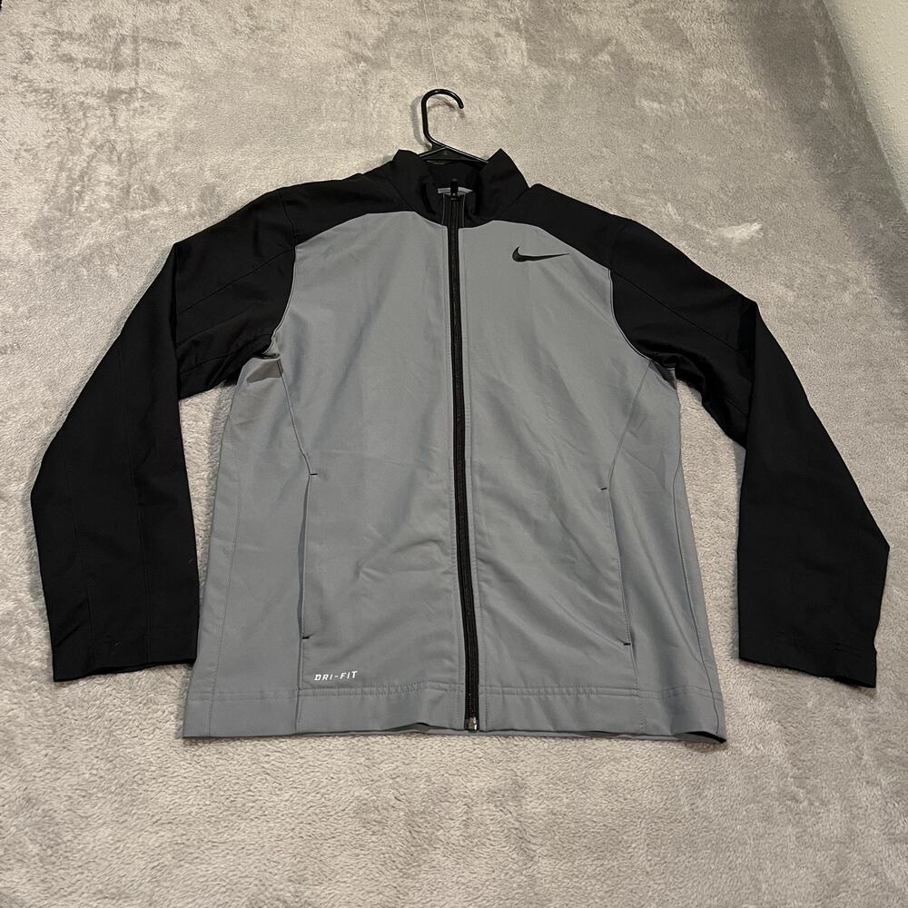 Nike Jacket Mens Small Dri-Fit Full Zip Lightweight Running 688493-065